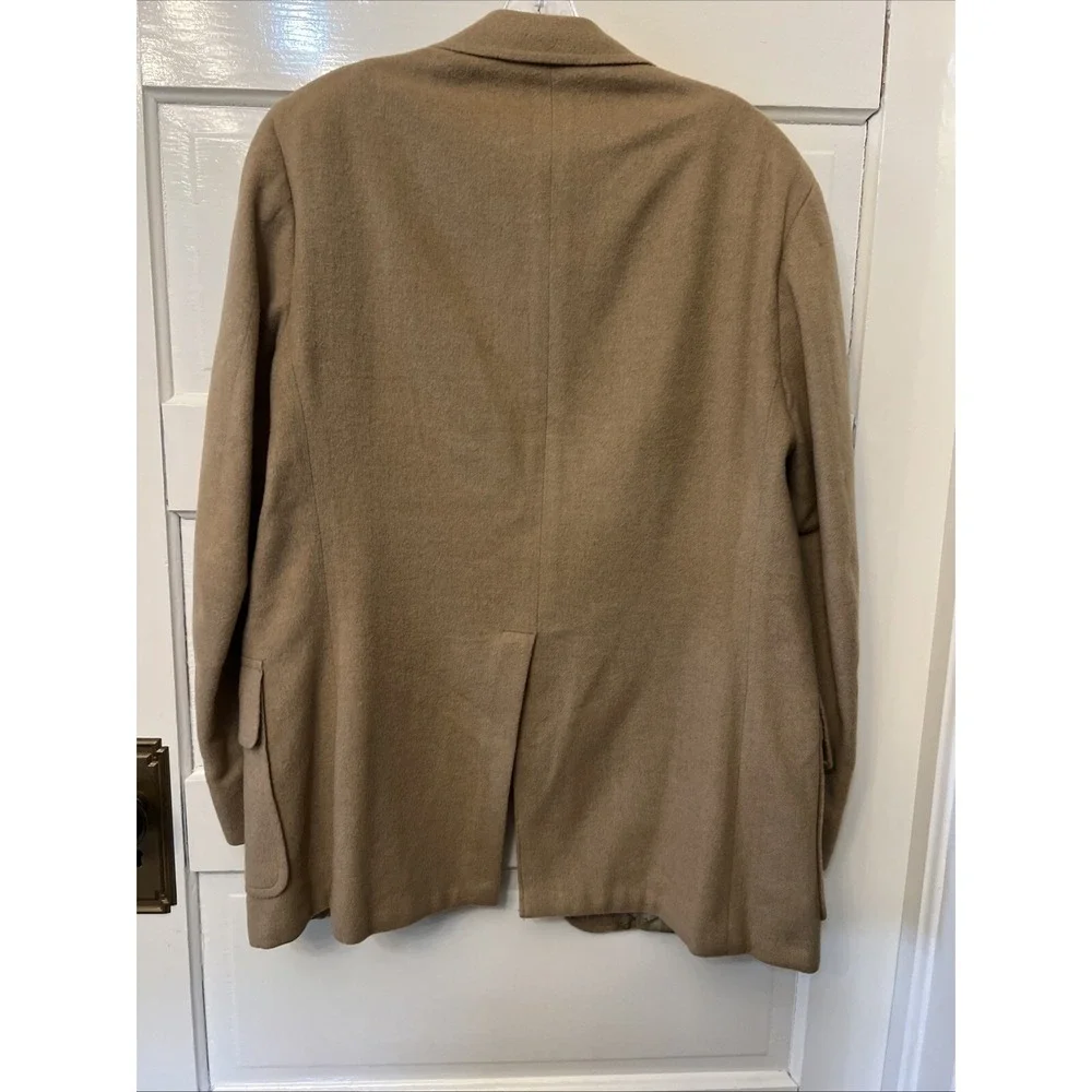 Vintage John Weitz by Palm Beach Mens Camel Hair Tan 2 Button Blazer Jacket 40R